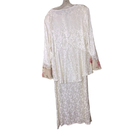 Vintage Midnight Velvet Romantic Satiny Dress and Jacket Set Sz 1X - Picture 2 of 5